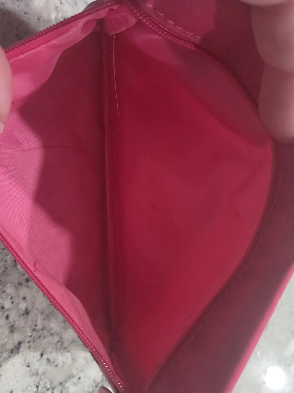 ipsy Pink and Gray Geometric Cosmetic Pouch